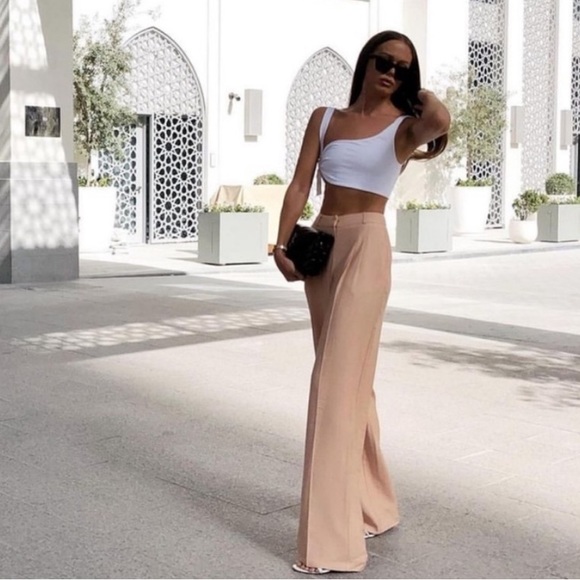 Zara full length pants, flowy designer like - Picture 2 of 7